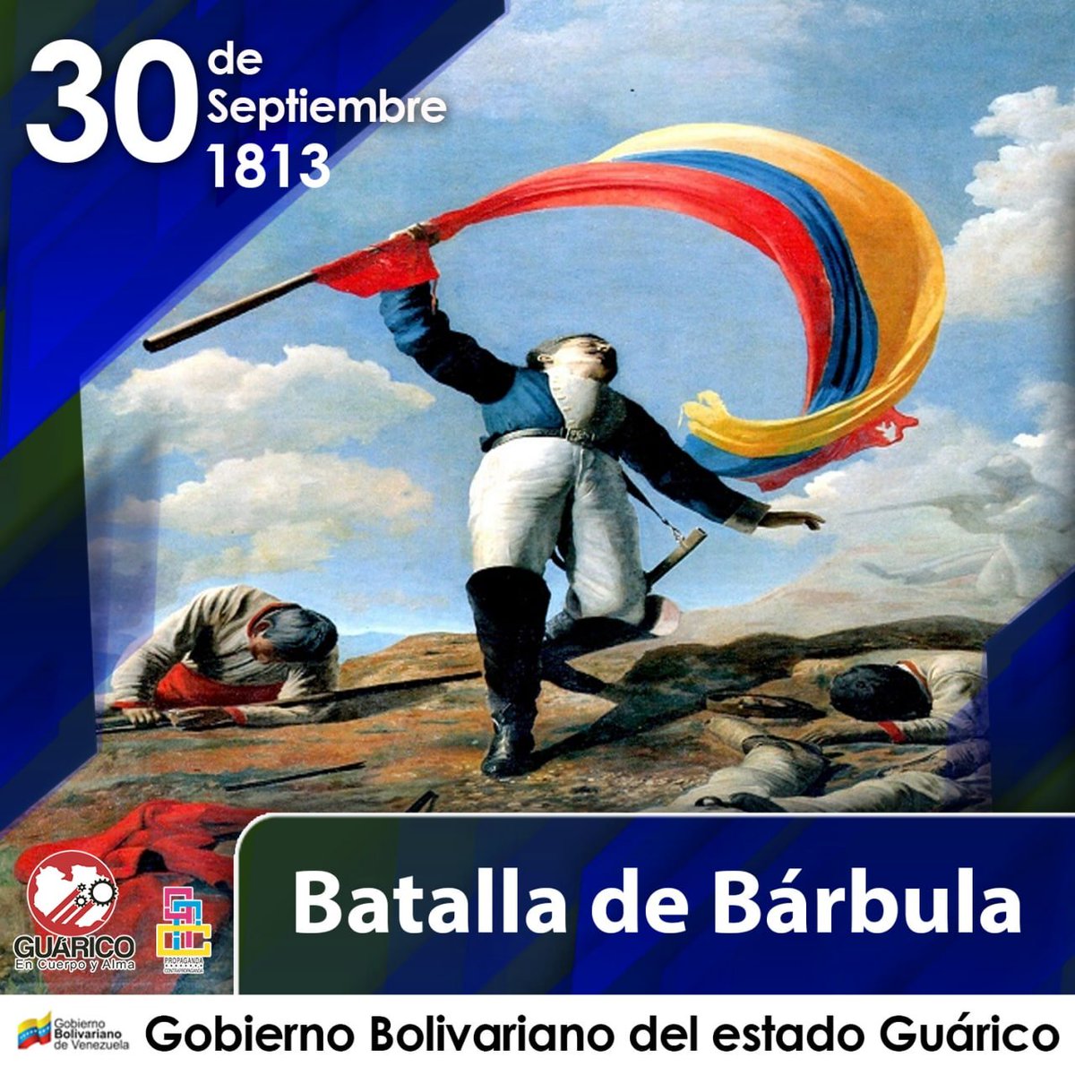 #Efemérides 🗓️ Tal día como hoy #30Sep , conmemoramos la Batalla de Bárbula, enfrentamiento armado ⚔️ocurrido en el cerro de la hacienda Bárbula, en las afueras de Naguanagua del estado Carabobo.

#Guárico
#ElOrinocoYElMagdalena
#VamosPaLante