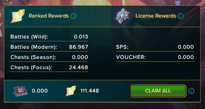 alf0sno's tweet photo. After 500 battles and 275 wins in Gold III league Modern Format and 4,000 DEC invested ($2.83 USD) in rentals. Earned 111.448 SPS ($7.90), 2 card packs, plus 37 season chests which will be available in half an hour 🔥
#splinterlands #cryptocurrency $SPS #Play2Earn #PlayToEarn https://t.co/LFHnv4p0ok