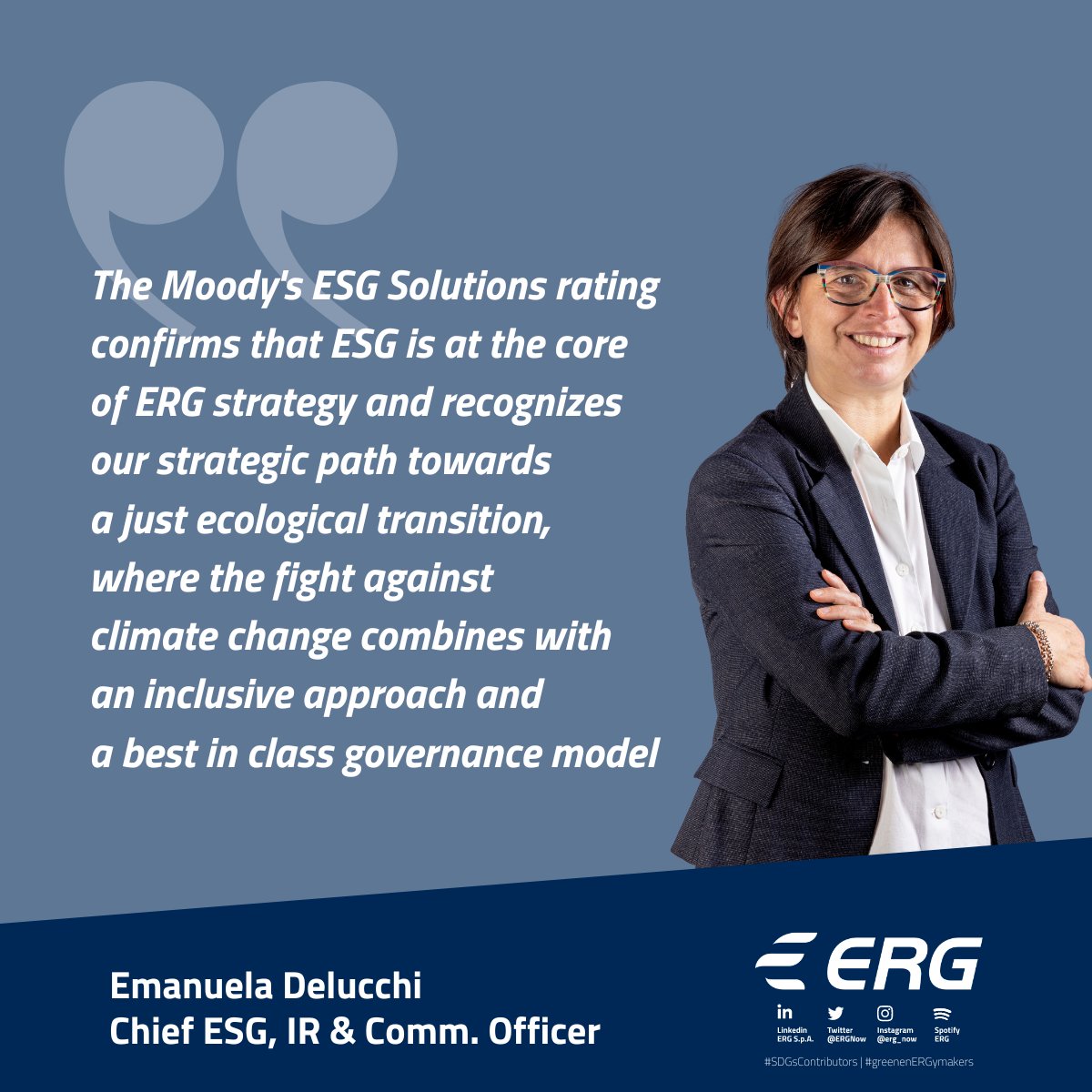 ERG confirmed by <a href="/moodysesg/">Moody's ESG</a> Solutions with the “Advanced” rating for the third consecutive year, rewarding the continued growth of the Group’s ESG performance in the last three years. ERG thus enters the top 2% of Moody’s ESG Solutions world ranking 👉 erg.eu/web/erg/-/erg-…