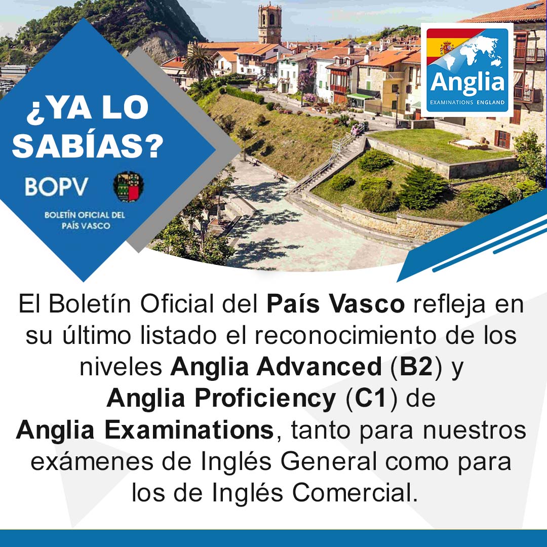 AngliaSpain's tweet photo. ยกReconocimiento de Anglia Examinations en el
Paรญs Vasco!
#angliaexams #betterwithanglia #ConAngliaEsMejor #examenes #examenesdeingles #ingles #B2 #C1 #certificados #certificadosinternacionales https://t.co/2H6NZmSoGd