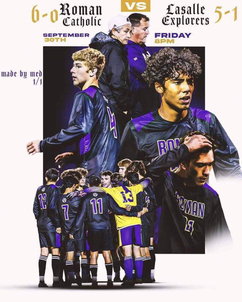 RomanAthletics's tweet photo. Today’s Athletic Schedule:
3:45 #RomanGolf vs St. Hubert’s at Walnut GC
4:00 FR/JV @RCHS_Soccer2017 vs @LaSalle_Sports at Philly Soccer Club
6:00 V @_RomanFootball at @fjfootball27 at Ramp
8:00 V @RCHS_Soccer2017 vs @LaSalle_Sports at Archbishop Ryan
@RomanCatholicHS https://t.co/xO6FC9iCzr