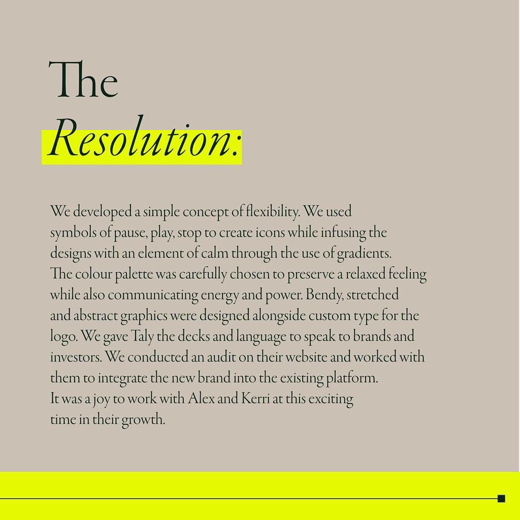It was a joy to work with two two female tech founders Alexandra and Kerri Sheeran. Taly gives consumers control over their subscriptions. In one handy place you can play, pause and stop your subscriptions allowing customers to feel in control!#rebrand #strategicdesign