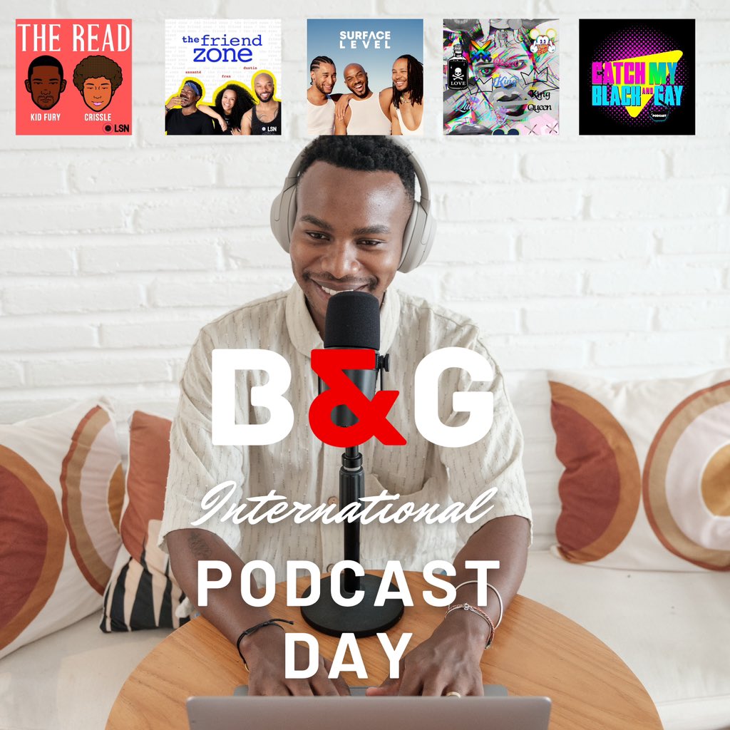 blkandgay's tweet photo. Happy International Podcast Day! #InternationalPodcastDay Let’s show some love to our favorite Black LGBTQ podcasters! @ThisIsTheRead @FriendZonePod @SurfaceLevelNow #Wheelife @catchmyblackgay https://t.co/qQr2qi2aOe