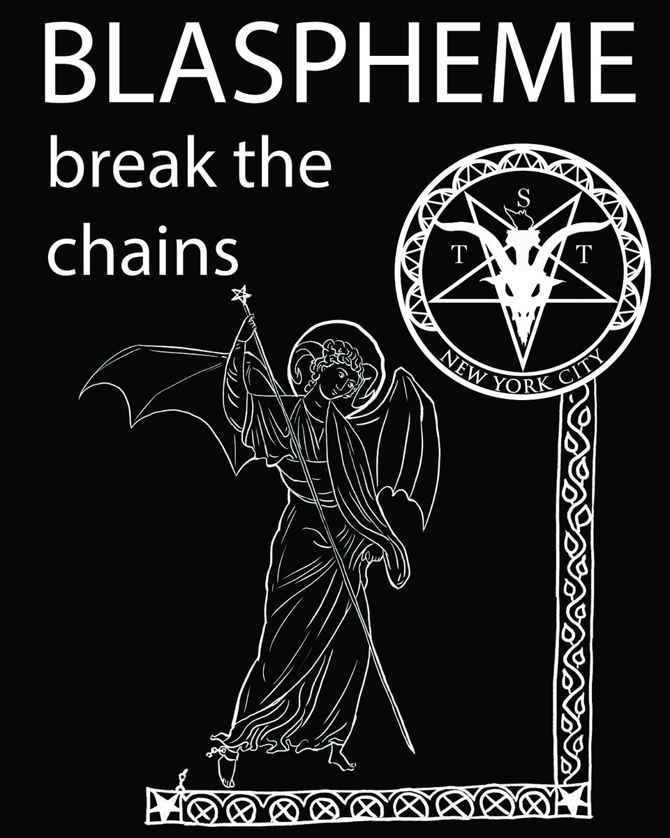 satanicnyc's tweet image. Today is International Blasphemy Day
Blasphemy Day educates individuals &amp;amp; groups about blasphemy laws &amp;amp; defends freedom of expression,especially the open criticism of religion which is criminalized in many countries.
Say no to theocracy. Break the chains.