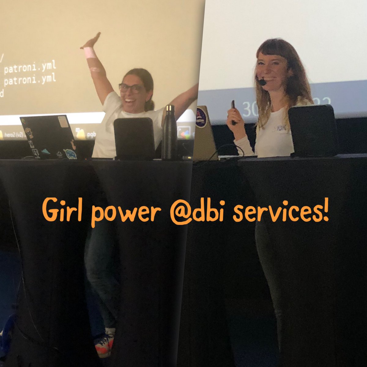 gsteulet's tweet photo. We won’t stop our “Girl power” at dbi services. Thank you @gugeljuli &amp; @elisetta1984 . You are our “#Superheroes”… #CaptainMarvel &amp; #CatWoman 😉 https://t.co/ciFzs4Q1kn