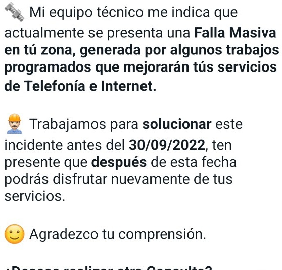 dyjimenez45's tweet photo. @MovistarCo no hay servicio de Internet en Chía desde el miércoles 28 de septiembre. Y las líneas de atención no brindan información sería de cuando se restablecerá el servicio, ya que siempre corren la fecha. Quien responde? @sicsuper @WRadioColombia https://t.co/zMwtQnC501