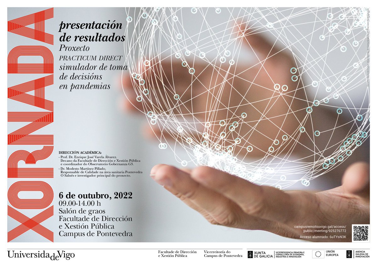 cratofobia's tweet photo. #TicTacTic 👉 6-X-2022
Estáis todos y todas invitadas al seminario #PracticumDirect @facdxp @G3_GOBERNANZA
#GobernanzaSalud
#Tomadecisionessalud
#bigdata
@uvigo https://t.co/7ZI0qCMu2d