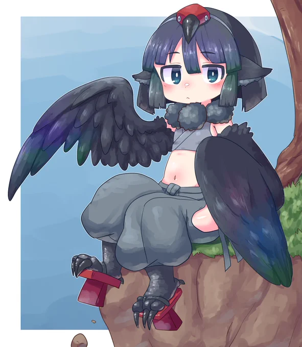 なんかモンスター娘的なのを描いてた #今月描いた絵を晒そう 