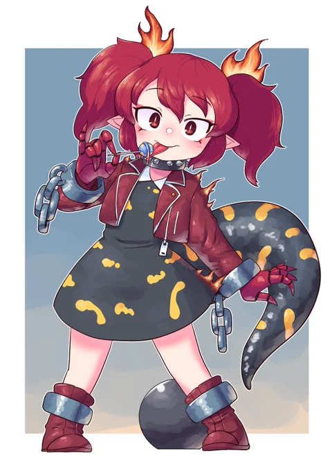 なんかモンスター娘的なのを描いてた #今月描いた絵を晒そう 