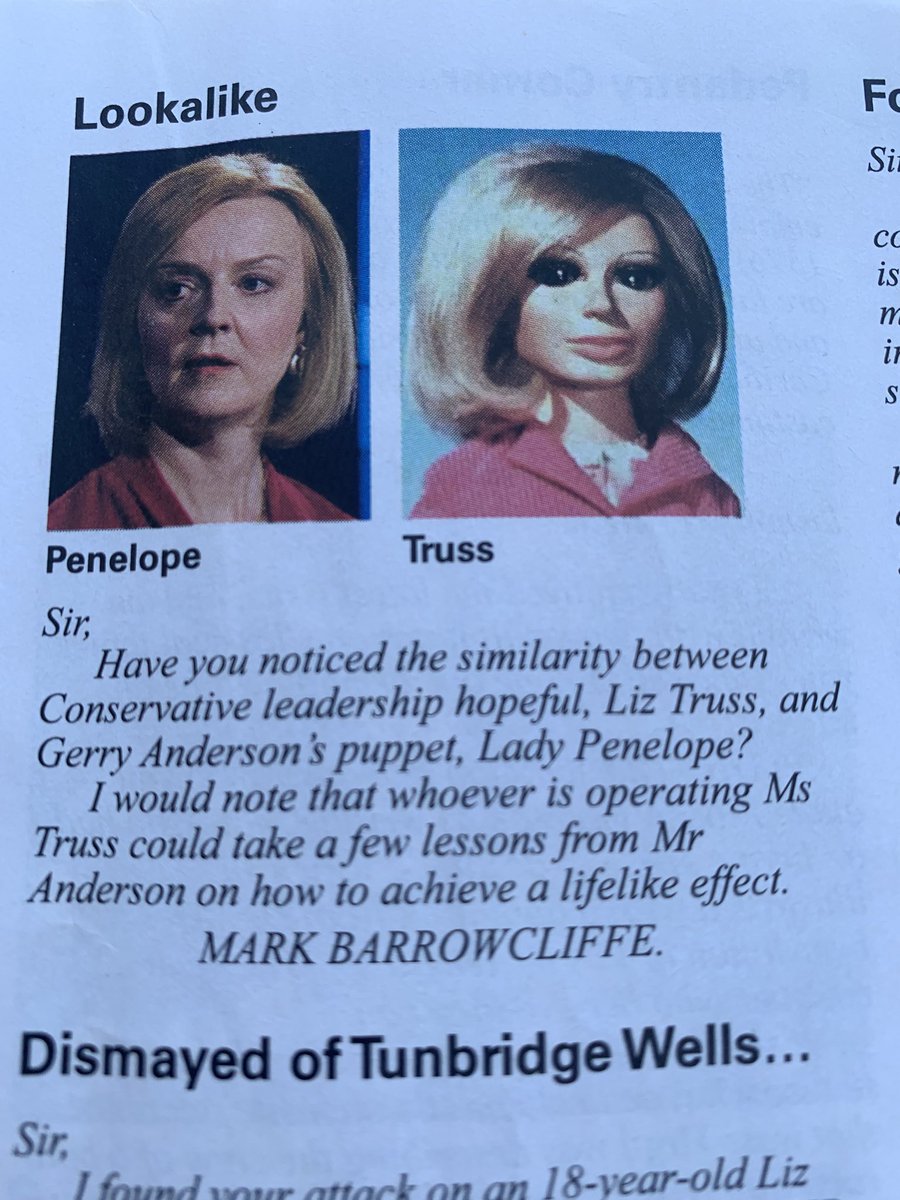 @Thunderbirds65 Congrats on anniversary, still current & relevant in these times of great #UK #Global #Fiscal #Financial uncertainty & own-goal #Austerity … #ThunderbirdsDay #Puppet #SuperMarionation #InternationalRescue #Pound #Tech #Truss This recently from #PrivateEye Aug mag issue 1578: