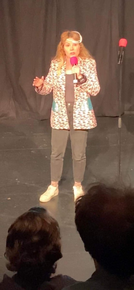 LavaElastic's tweet photo. A couple of photos taken by (and of) guest host @victoriamelody from Tuesday night @WardrobeTheatre @OMABristol @ace_national funny, wordy night!
Including #evabindeman & @ashleydwriting + @BarbsSarah Tetris lamp (that she’s obsessed with) in her absence…a really fab night! https://t.co/PSKxUM1zkO