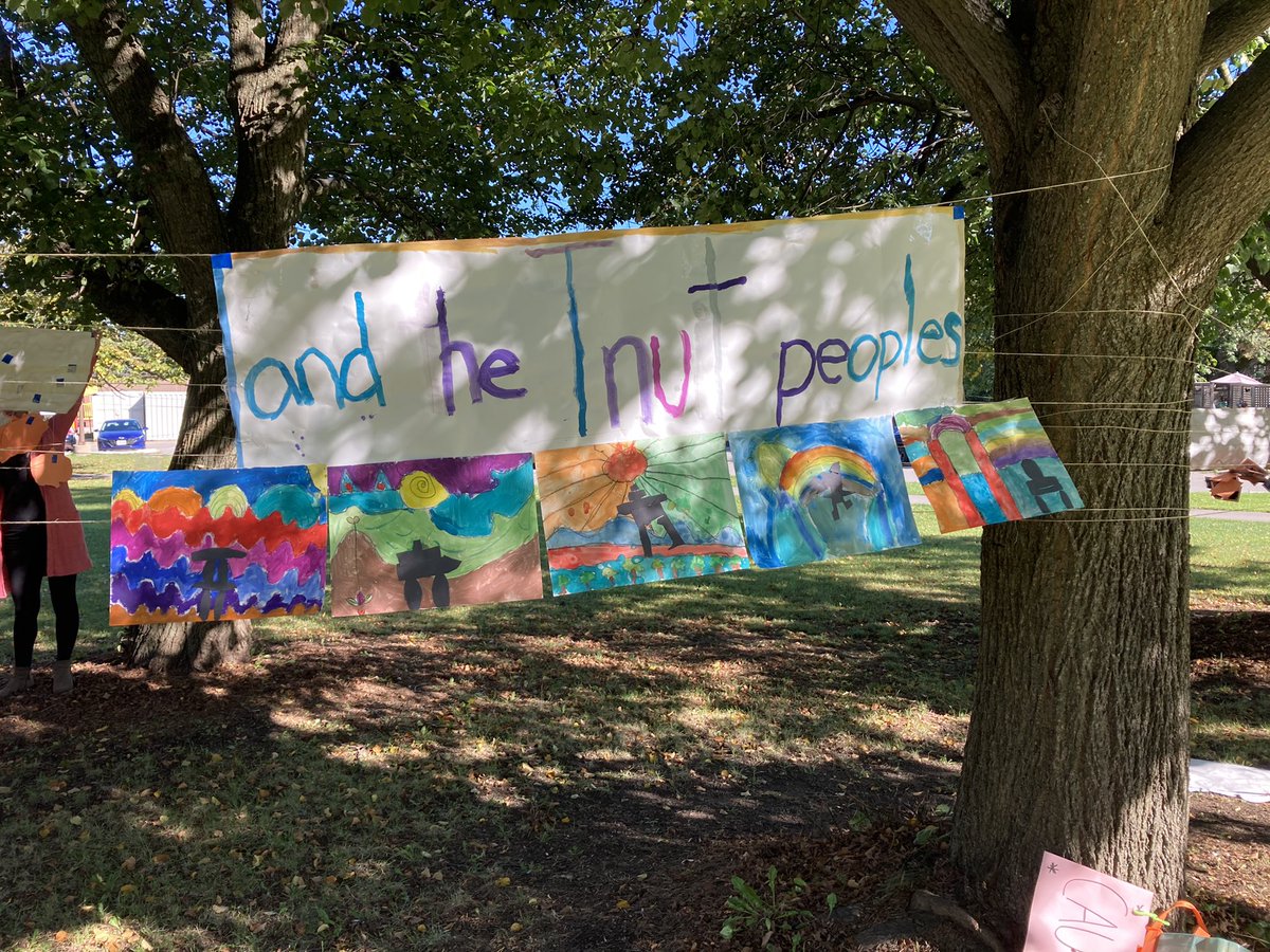 murphytdsb's tweet photo. Our students have displayed their learning of the Land Acknowledgment on the front lawn of the school as part of the National Day for Truth and Reconciliation @JpsTdsb @TDSB_LN16 @Anu_Sris https://t.co/zR2pqWdVjD