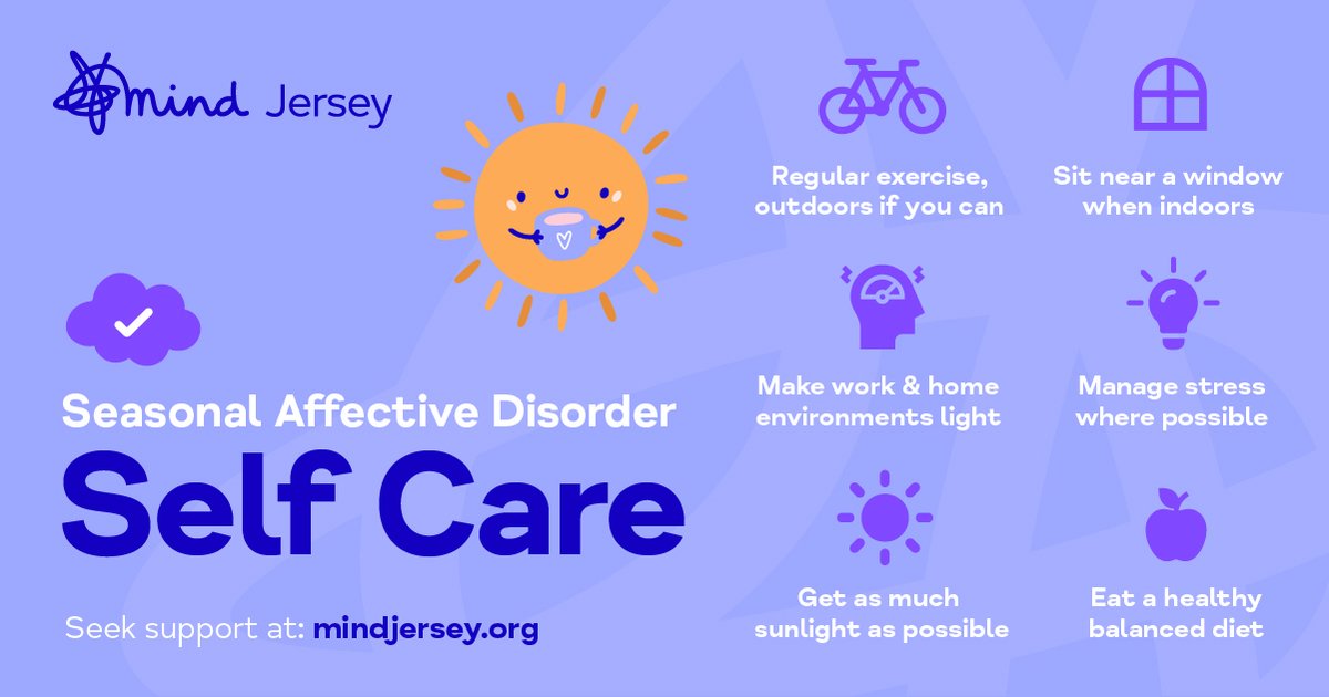 Is the changing of the seasons affecting your mood? 🍁

#mindjersey #SAD #mentalhealth #mentalhealthawareness #mentalhealthinjersey #endthestigma