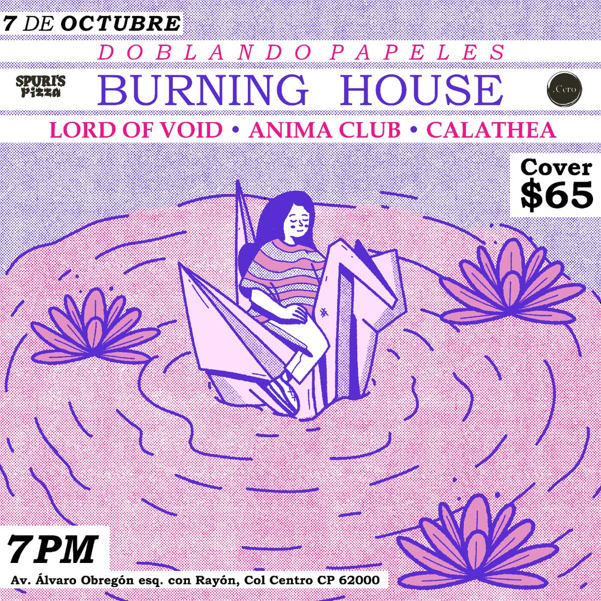 house_burning's tweet photo. Vamos a celebrar el lanzamiento de "Origami Flock" como se debe, tenemos por fin tokin en Cuernavaca este próximo viernes en el Punto Cero.
Va a estar accesible y con mucha onda, ya estuvo bueno de toquines pachichis, ahí les va uno deadevis.
#origamiflock #doblandopapeles https://t.co/mOXEeT2zpi