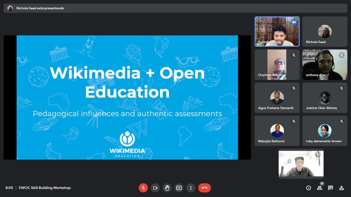 Cierre de la cohort del EduWiki Outreach Collaborators (EWOC)

Sesión: "Wikimedia + Open Education, Pedagogical influences and authentic assessments" x el equipo de <a href="/WikimediaEdu/">Wikimedia Education</a> 

#WikipediaEsParteDeLaEducación 🍂