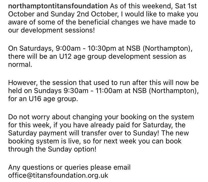 Northamptonshire Titans Foundation tweet media