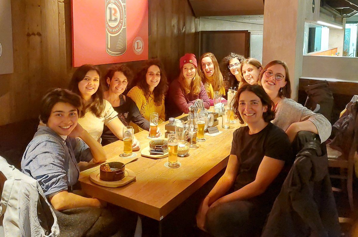 The <a href="/SoapboxScience/">Soapbox Science</a> #Berlin team had a casual (and long overdue) dinner yesterday. We're very excited planning our event for <a href="/BerlinSciWeek/">Berlin Science Week</a>, but for the first time in a long time we all just got together and relaxed! ♥️ #workhardplayhard