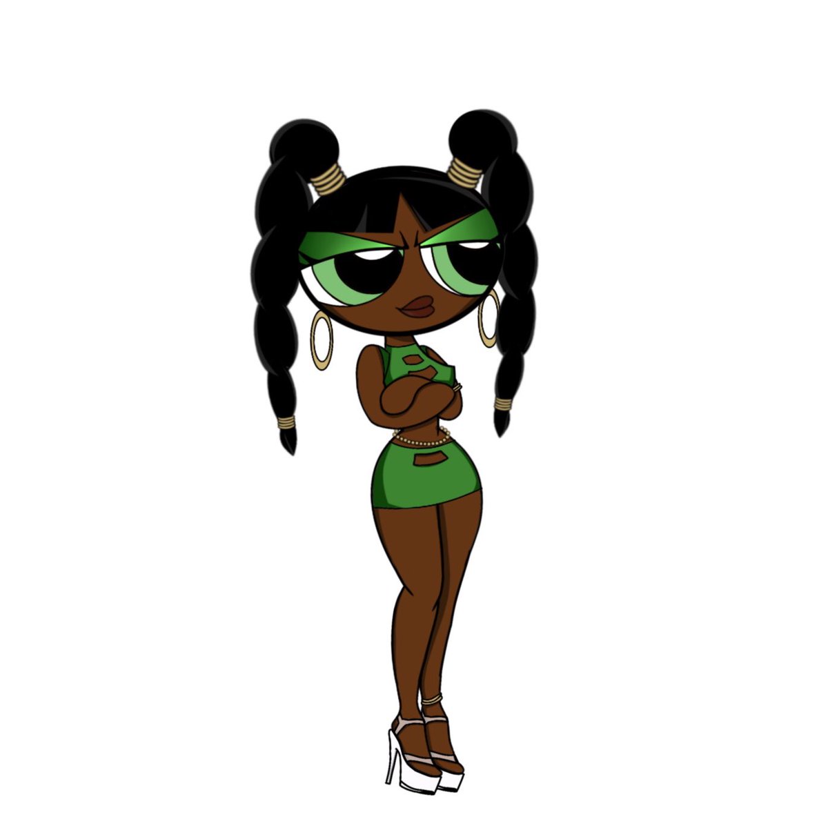 shokunbihali's tweet photo. Animated the black PowerPuff girls I wanted to see growing up, but put them in this sets I designed that releases tomorrow 😍 https://t.co/XjoKGJY2Ys