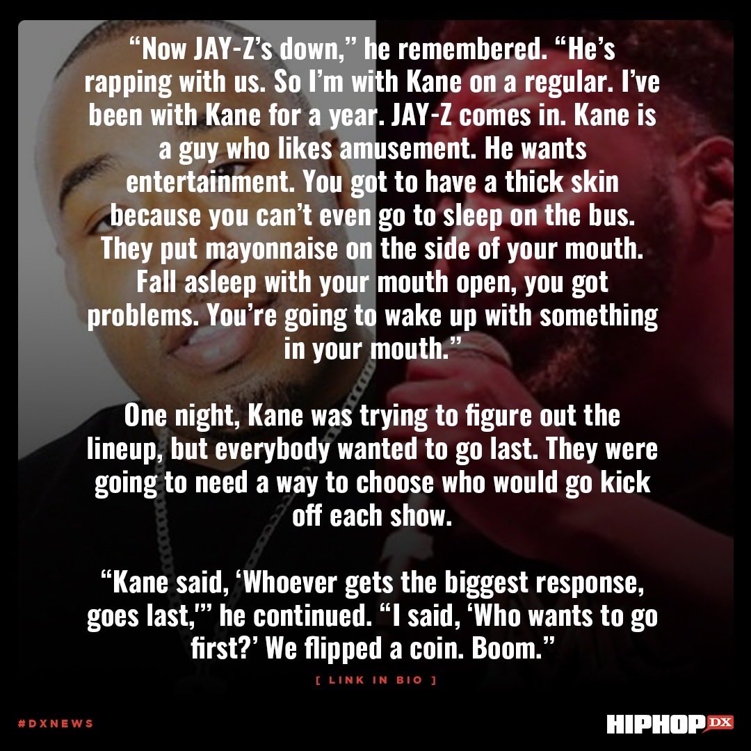 Positive_K_'s tweet photo. @hiphopdx In this #DXCLUSIVE, #PositiveK still laughs when thinking about the numerous times #BigDaddyKane would pit him against #JAYZ for his own entertainment 😂
Hit the link in bio to read more! #DXNews
✍️: @therealkyleeustice https://t.co/0Em6UTsO0C
