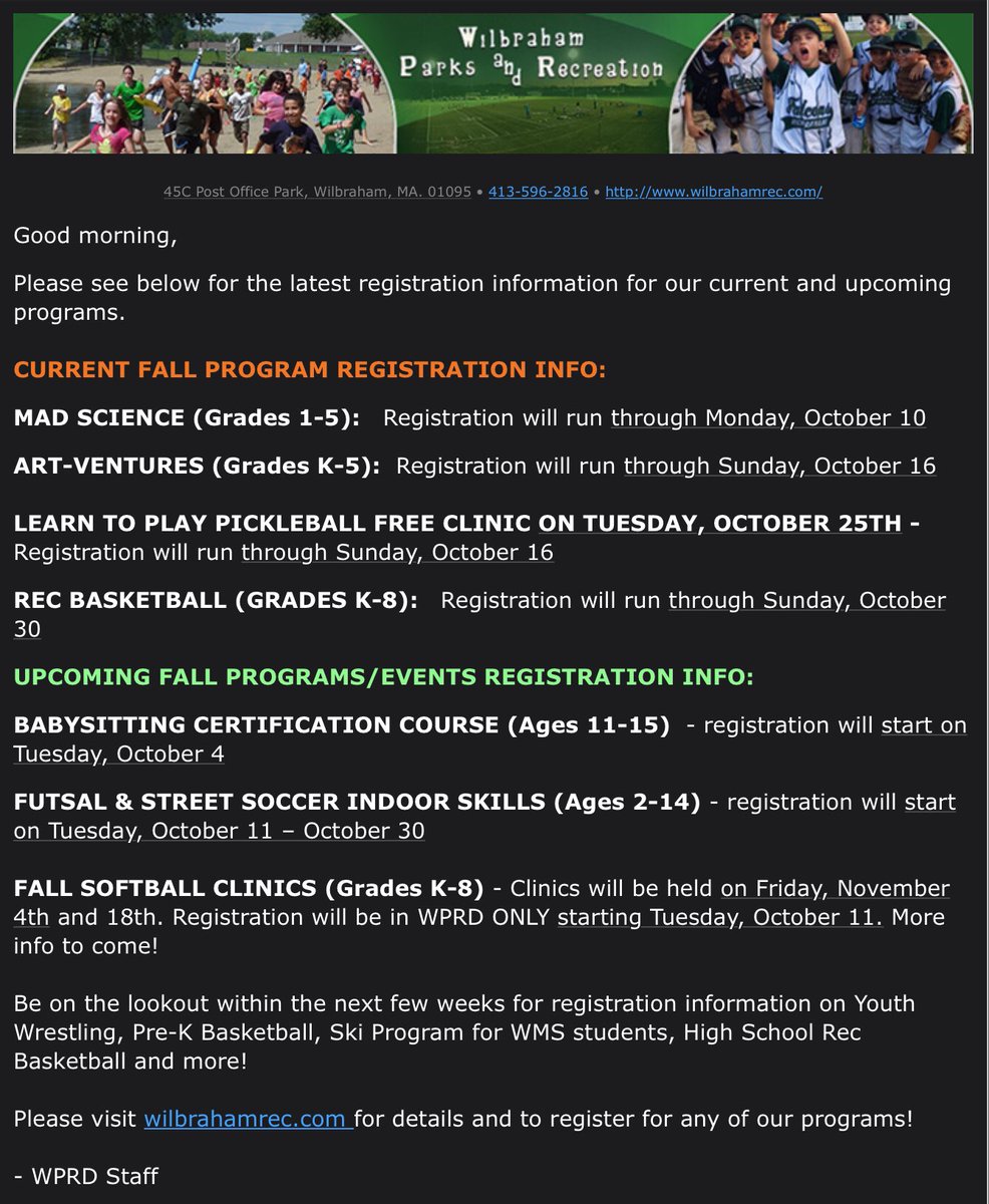 Wilbraham Parks & Rec (@wilbparkrec) on Twitter photo 