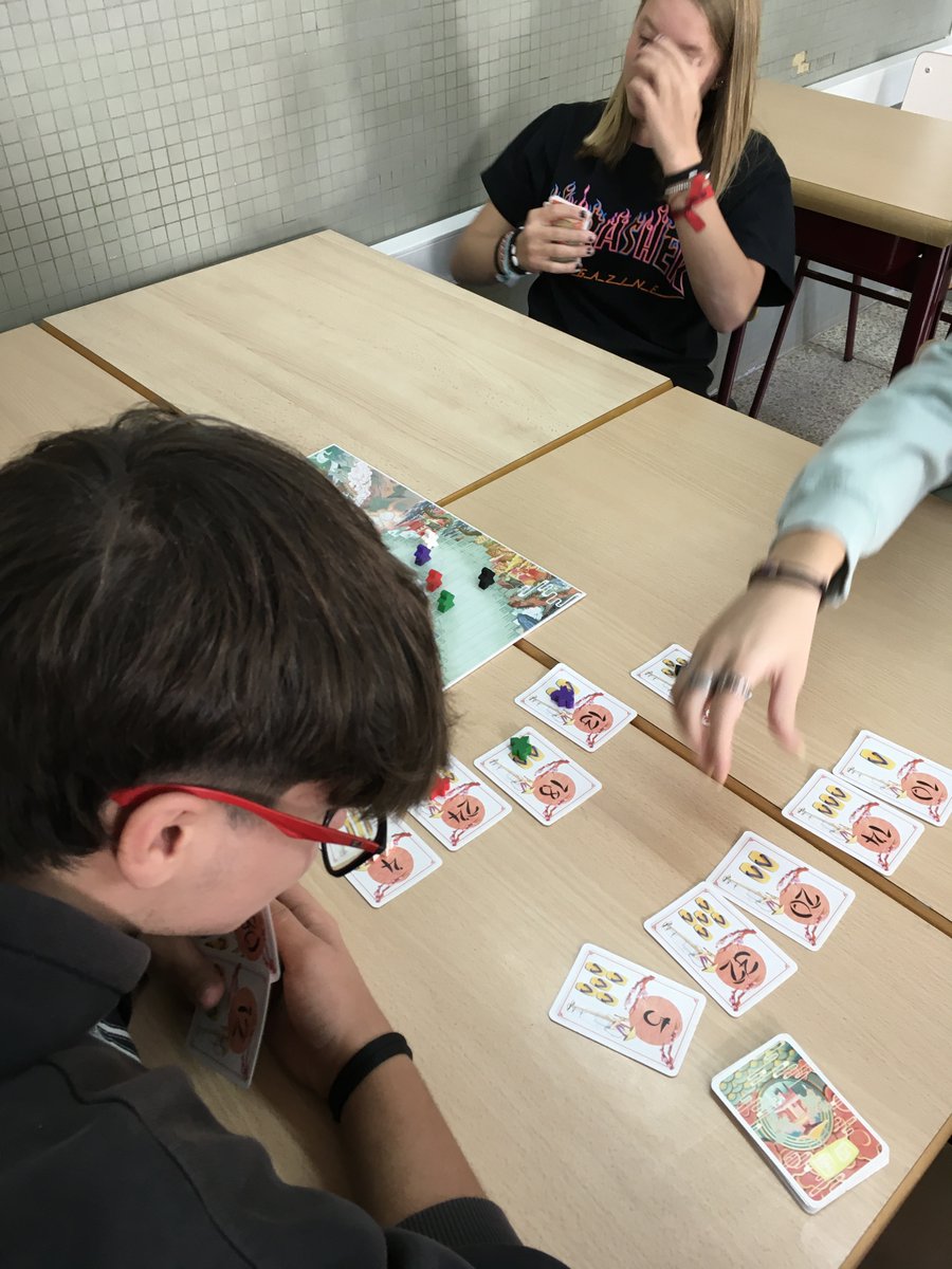 LaSalleLaSeu's tweet photo. Després de treballar continguts sobre la Filosofia Oriental l’alumnat de 4t ESO juga el joc d’@eloipujadas de @Guerrademitos “Shikoku” #ABJ #ProjecteJoc https://t.co/vORbGE2wyU