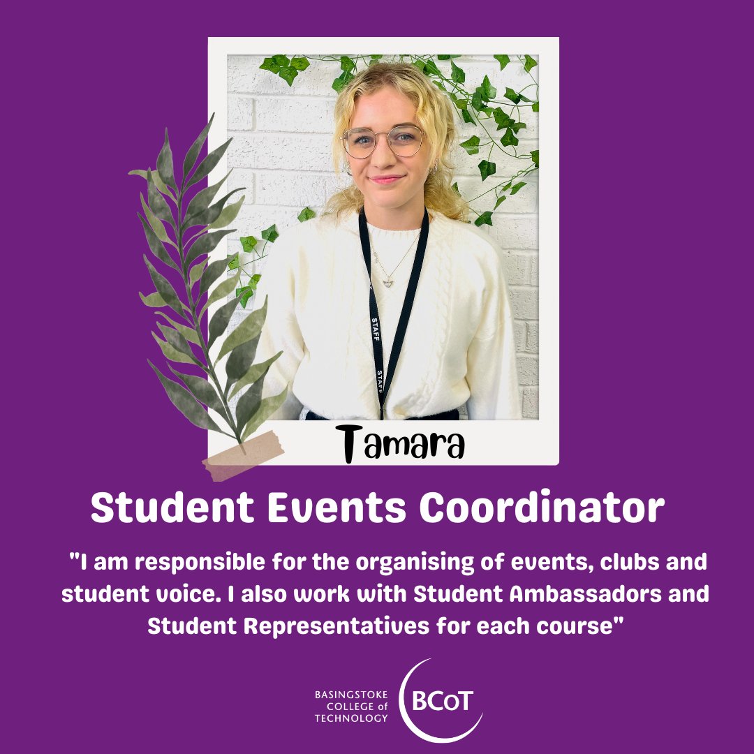 BCoTD1g1tal's tweet photo. Meet the Teaching and Learning Team and Student Voice here at BCoT! Finally, our Learning Hub Coordinator and Student Events Coordinator. 

#BCoT #basingstokecollegeoftechnology #basingstokecollege #teachingandlearning #studentvoice https://t.co/Lsxoi1121i