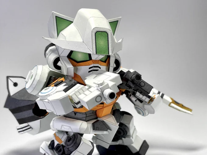 SD ニャイアアストレイ 完成しました〜 #SDガンダム #ペーパークラフト 