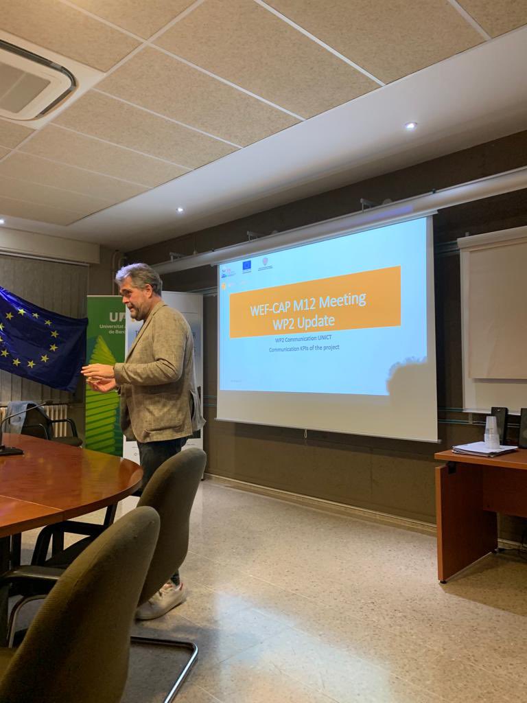 Dr. Nicola Tucci is presenting the new communication strategy for the last year of WEF-CAP Project implementation
