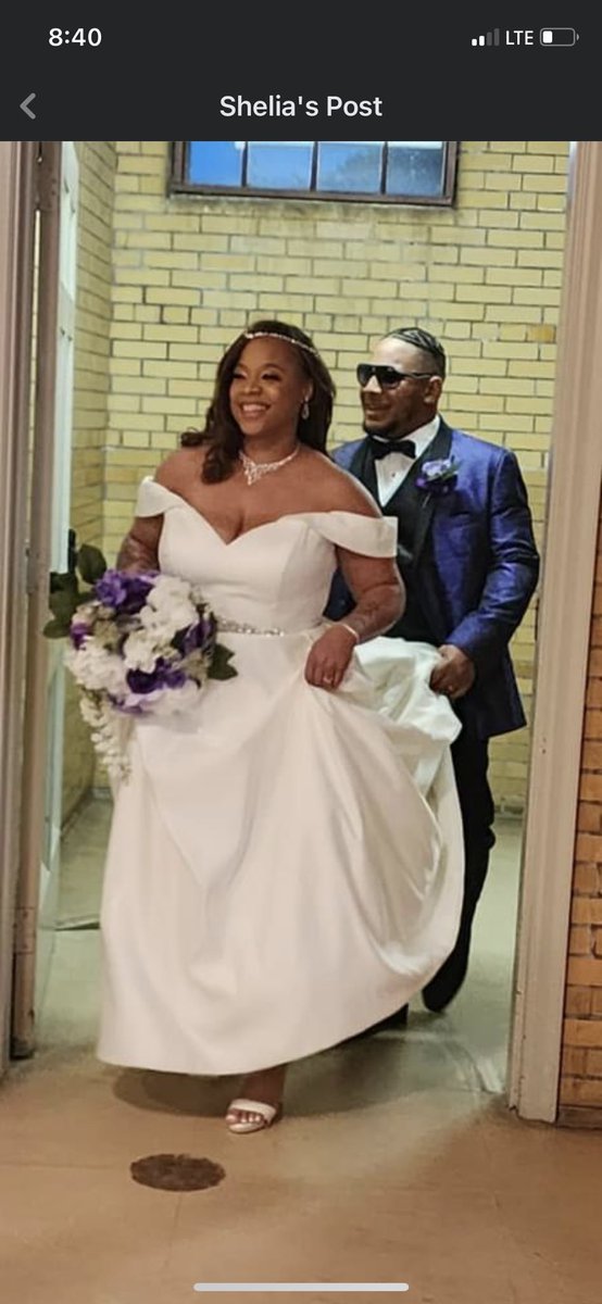 CharnelCouncil's tweet photo. Baby it’s a week we been married 💜💜💜💜 we didn’t kill each other yet lol love you #teamlightskinned #meetmeatthewalters @LarryW2352 https://t.co/DVecydhCEp