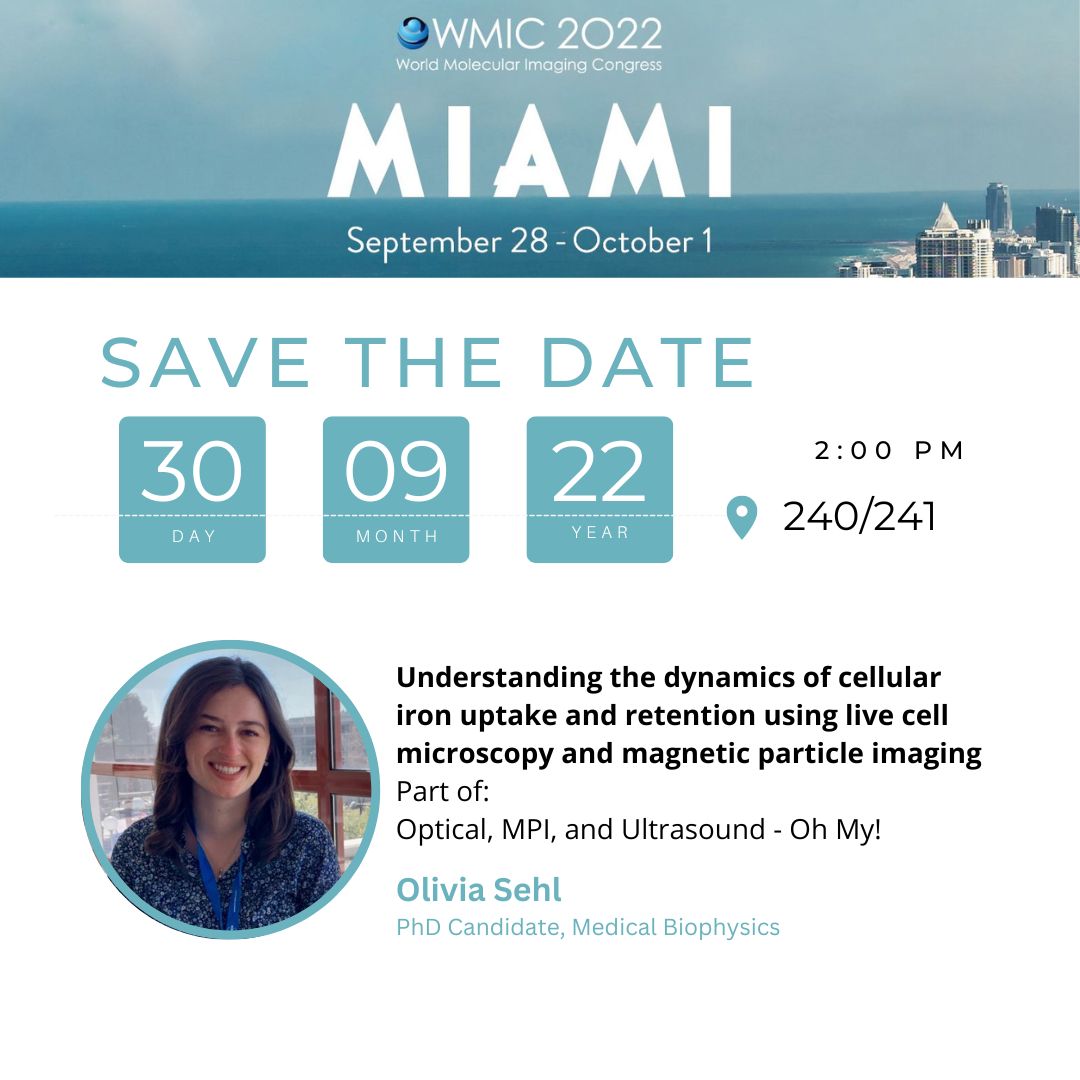 Scintica (@scinticainst) on Twitter photo Do not miss this talk at #WMIC2022 with Olivia Sehl! Understanding the dynamics of cellular iron uptake and retention using live cell microscopy and magnetic particle imaging.
Take a look here:
bit.ly/3fw1yCp
#biotech #preclinicalimaging #ultrasound
<a href="/SehlOlivia/">Olivia Sehl, PhD</a> Do not miss this talk at #WMIC2022 with Olivia Sehl! Understanding the dynamics of cellular iron uptake and retention using live cell microscopy and magnetic particle imaging.
Take a look here:
bit.ly/3fw1yCp
#biotech #preclinicalimaging #ultrasound
<a href="/SehlOlivia/">Olivia Sehl, PhD</a>