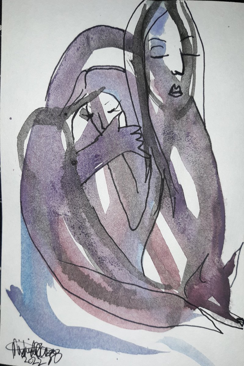 Midniyte's tweet photo. Here's an answer to a painting I once did. Me and someone I love. https://t.co/eXiwMFHSmN
