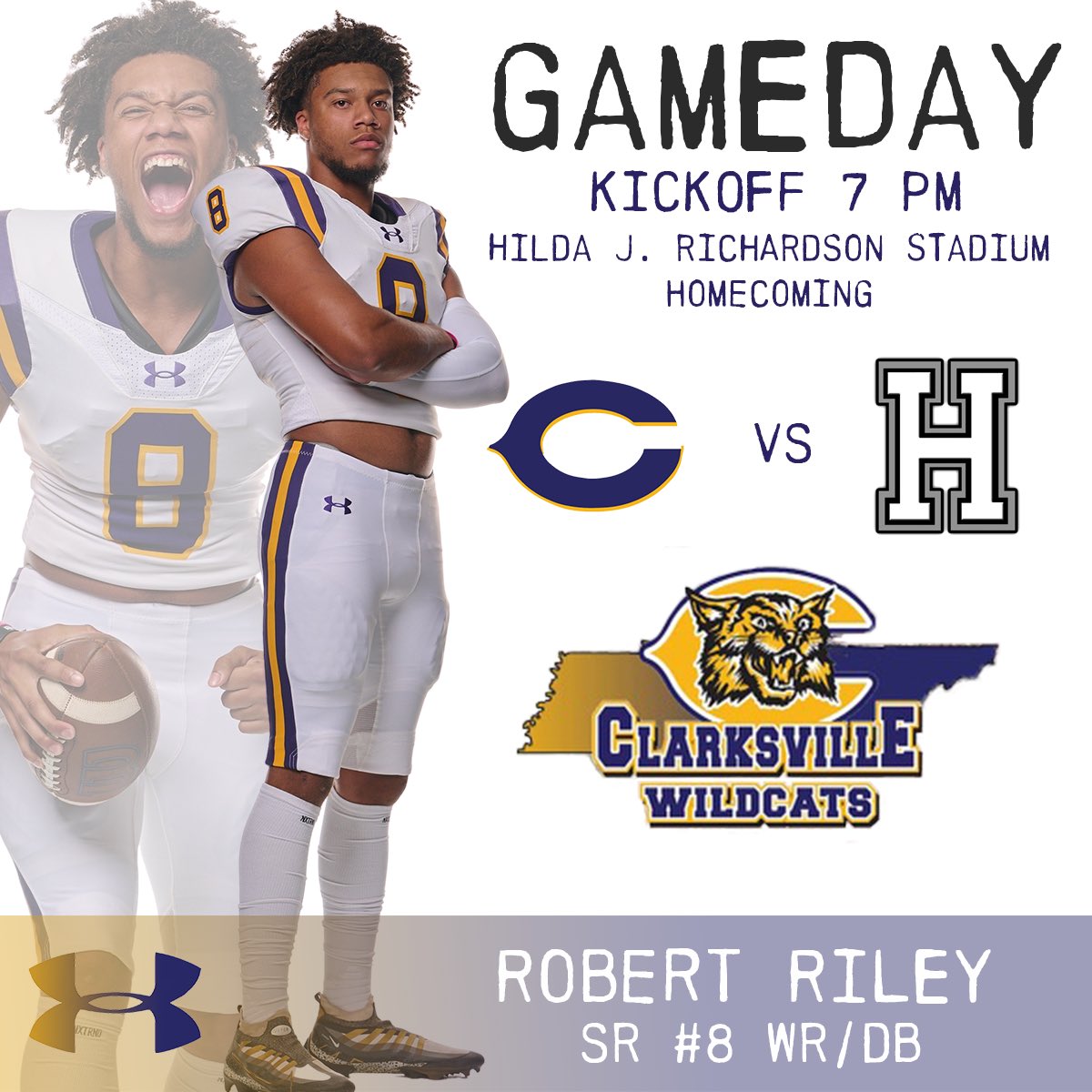 ClarksvilleFB's tweet photo. Today has that GAMEDAY feel! Homecoming at CHS tonight as your Wildcats host Hendersonville! Kickoff at 7 PM! https://t.co/LOH0xK9DQv