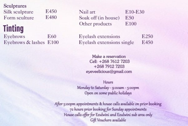 Spa pricelist...
Find us at Mantenga craft and lifestyle centre Ezulwini, Eswatini.
±268 7612 7203 /79127203
#TiniTwitter