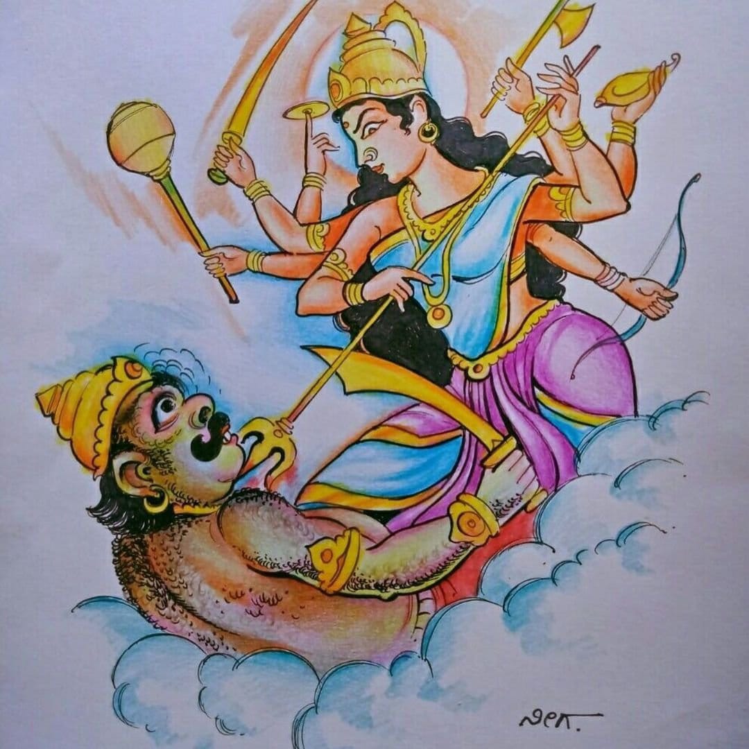धूम्रहा: नवरात्रि के 5वें दिन धूम्राक्ष का वध करनेवाली देवी की पूजा 'धूम्रहा' नाम से की जाती है। #Navratri