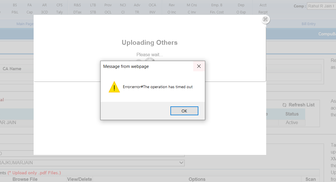 carahulrjain's tweet photo. Income Tax Portal Not working when uploading Tax Audit Report..@IncomeTaxIndia @nsitharamanoffc @abhishekrajaram 

#Extend_Due_Dates_Today 
#Extend_Due_Date_Immediately 
#Extend_TaxAudit_Due_Date https://t.co/vjbjJePjMa