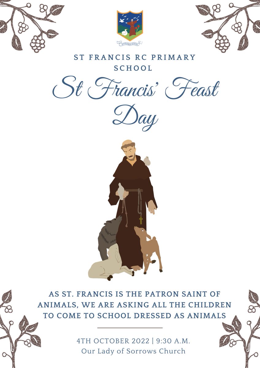 The Feast of St Francis is approaching and we are looking forward seeing everyone in church to celebrate it with us. The children always look great dressed as animals ☺️#stfrancisofassisi #feastofstfrancisofassisi