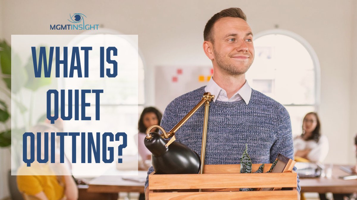 MGMTinsightLLC's tweet photo. Now, we have a new phenomenon in the workplace: Quiet Quitting.  Younger people are firmly putting work/life boundaries in place in ways that might shock older workers. #QuietQuitting 

Read more: https://t.co/tJ9UYIuMil https://t.co/0WPSKag2r3
