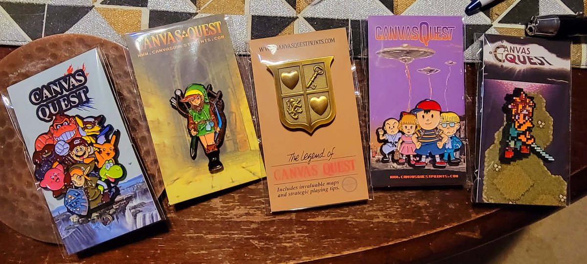 I'm going to be hiding all sorts of prizes and incentives on different donation dollar amounts for game day including these awesome pins from <a href="/Canvas_Quest/">CanvasQuest</a>!
