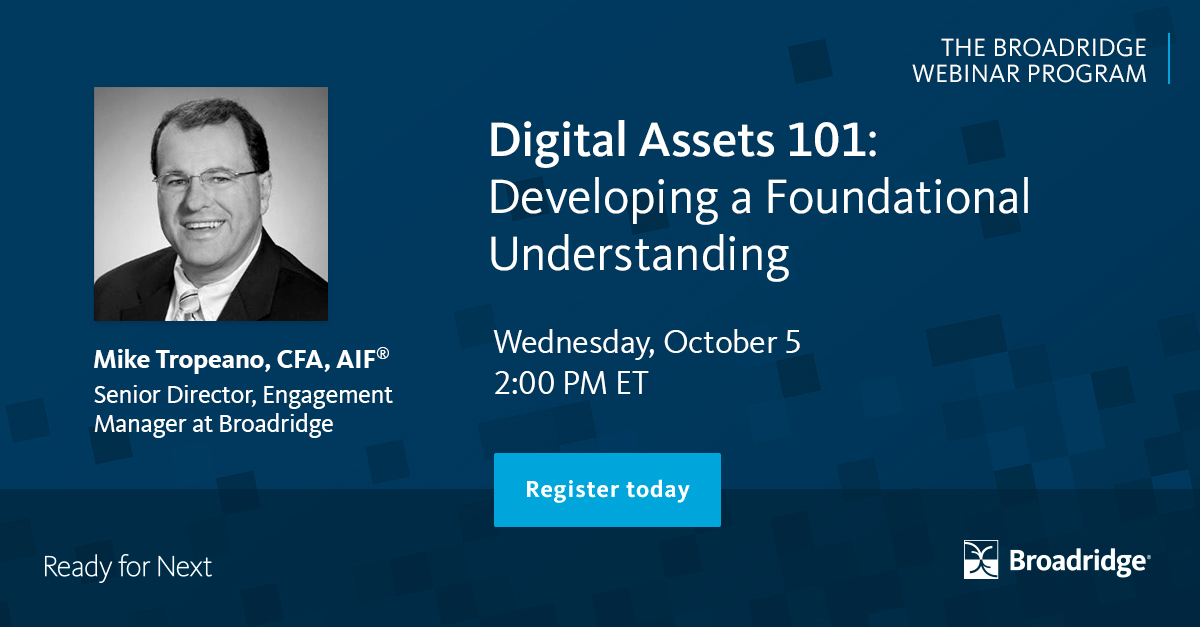 Begin your digital asset journey by understanding the fundamentals and developing a basic understanding of today's market and what is coming next. #wealthmanagement #assetmanagement #fintech #fiduciary #financialadvisors #assetmanagementinsights #MFRS bit.ly/DigitalAssets1…