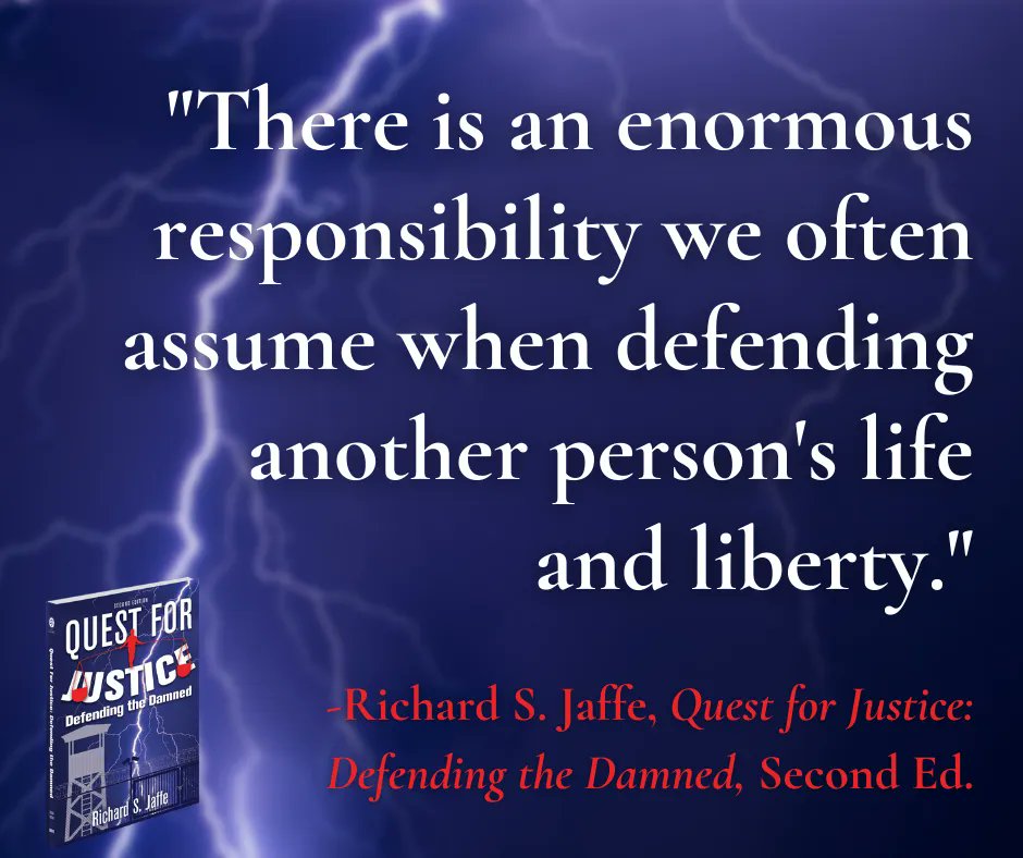 Q4JtheBook's tweet photo. Quest for Justice: Defending the Damned 2nd Ed. explores criminal justice system issues that defendants and criminal defense lawyers experience, like racial bias, faulty eyewitness identification, and prosecutorial misconduct.

Learn more: https://t.co/v5FajiB6U6 https://t.co/jU4LlEy5xt