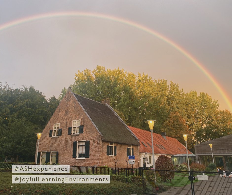AmSchoolHague's tweet photo. “☀️What a beautiful Friday morning surprise 🌈 greeted us as we entered the ECC today.” - Erin, Grade 2 Teacher
#ASHexperience
#JoyfulLearningEnvironments https://t.co/qoJkncRJNx