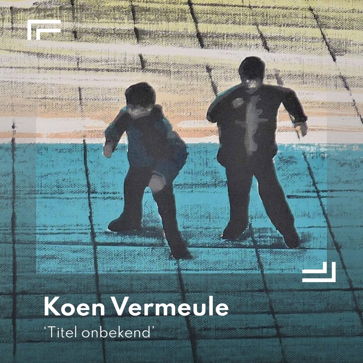 collectioneurs's tweet photo. ‘Ik 'betrap' de alledaagse, vluchtige werkelijkheid en houd haar voor een moment vast’ aldus Koen Vermeule over zijn eigen werk. Op deze zeefdruk, waarvan de titel onbekend is, zien we een momentopname van twee figuren die druk lijken te bewegen. Wat zouden ze aan het doen zijn? https://t.co/xCqIKc7ir2