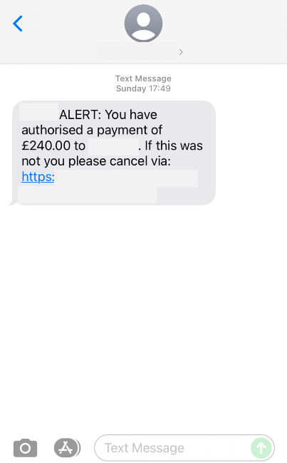 NorfolkPolice's tweet photo. Have you received a message like this?

Remember to #StopChallengeProtect if you do! Forward suspicious text messages to 7726. 

Your bank will never ask you to move your money into a safe account. Always take a moment to stop and think before clicking on a link. #TakeFive https://t.co/6a4cIp6Rel