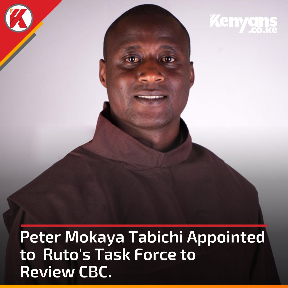 Kenyans's tweet photo. Peter Mokaya Tabichi appointed to Ruto's task force to review CBC https://t.co/VOaVO9cXx0