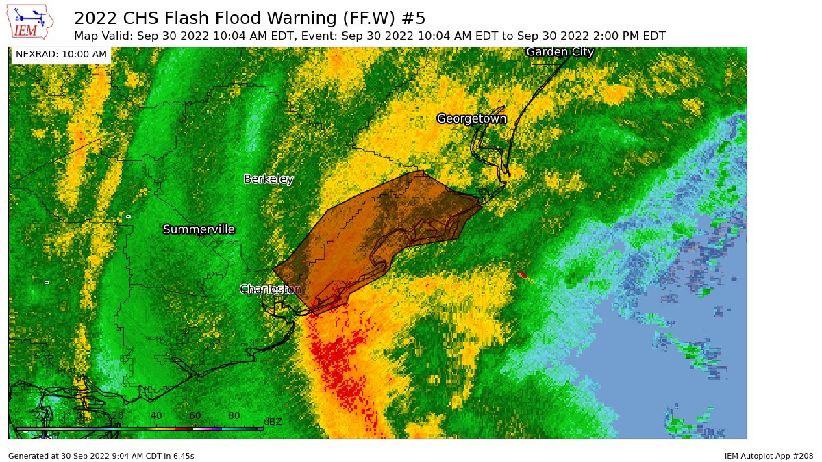Charleston Weather on Twitter "CHS issues Flash Flood Warning [flash flood radar indicated