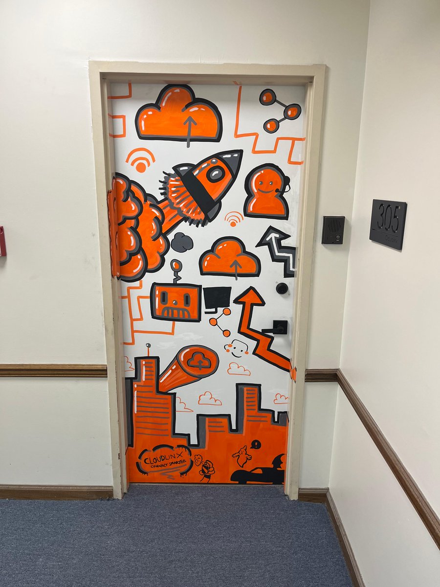 Another huge shout out to Kevin McCarthy (aka KevoDraws) for creating additional artwork for our office door! Be sure to check out his work at hubs.ly/Q01nGnLS0.