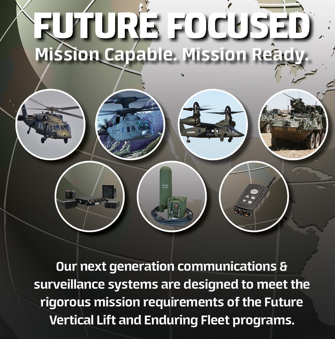 #AUSA2022 opens in 10 days. We are Future Focused and ready to support the FVL &amp; Enduring Fleet Programs. Visit exhibit number 7533 to learn more or email corporatecommunications@telephonics.com to schedule your appointment. #TTM #TTMTECH #WeAreTelephonics #inspiringinnovation