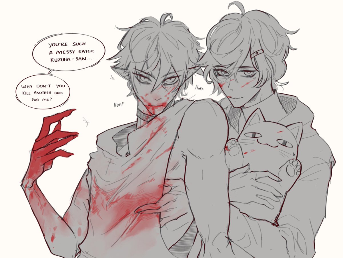 Xizee_'s tweet photo. Good owners raw feed their pets… right? 🦇

#くろのあとりえ #KuzuArt_R https://t.co/a1SW4rzRlk