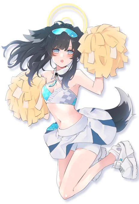 ブルアカのチアヒビキ健康的なお腹を描くぞ!!!!ってやったんだけどお腹むzzzzzっずかしい#ブルアカ #ブルーアーカイブ 