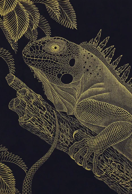 紙を下描きの通りに切り抜く単純な方法で作る平面一枚切り絵にこだわり続けております。#RTで作家さんの世界を広げるタグ#切り絵 